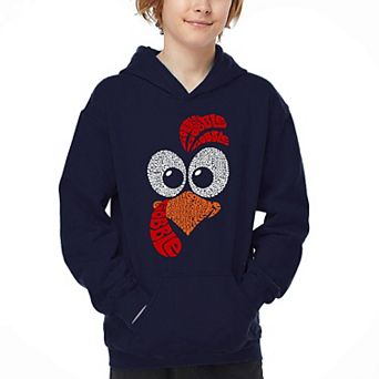 Turkey Face - Boy's Word Art Hooded Sweatshirt