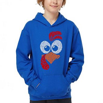 Turkey Face - Boy's Word Art Hooded Sweatshirt