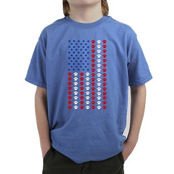 Paws Flag - Boy's Word Art T-shirt