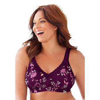 Catherines Women's Plus Size Cotton Comfort Wireless Bra