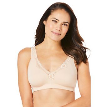 Catherines Women's Plus Size Cotton Comfort Wireless Bra