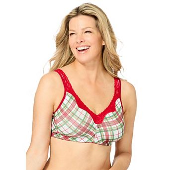 Catherines Women's Plus Size Cotton Comfort Wireless Bra