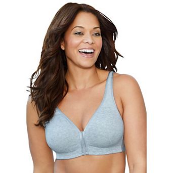 Catherines Women's Plus Size Wireless Front-Close Cotton Comfort Bra