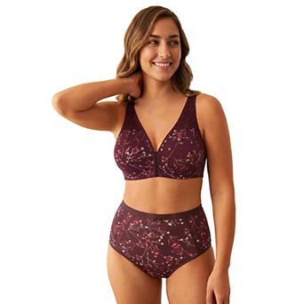 Catherines Women's Plus Size Wireless Front-Close Cotton Comfort Bra