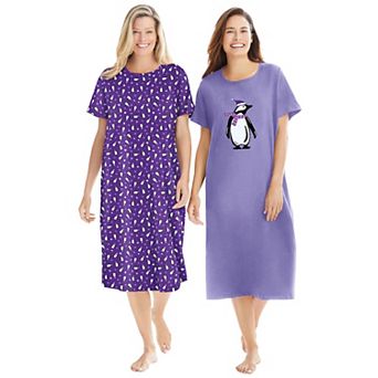 Dreams & Co. Plus Size 2-Pack Long Sleepshirts