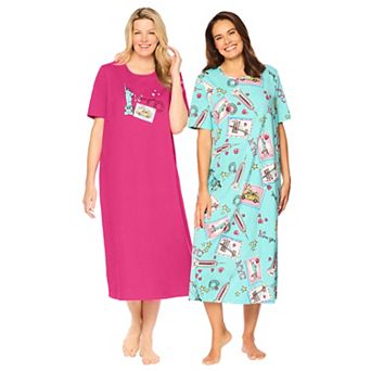 Dreams & Co. Plus Size Print Sleepshirt