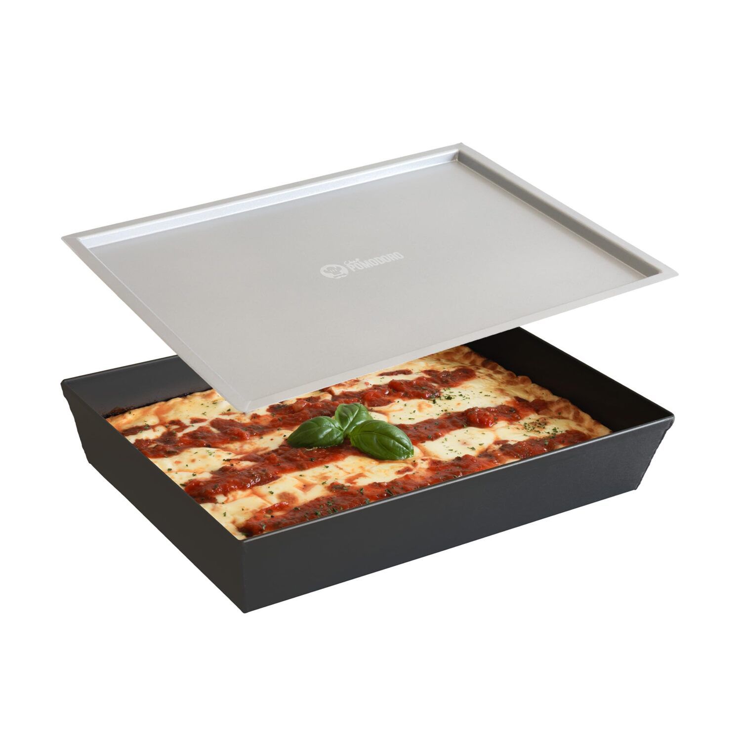 LloydPans Keukengerei Detroit Style Pizza Pan, Aluminium, Multi-Colour, 35,56 x 25,4 x 6,35 cm