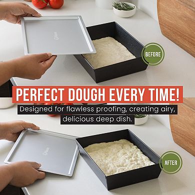 Chef Pomodoro Authentic Detroit-Style Pizza Pan Lid (Lid 10 x 8 inch)