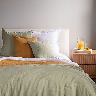 100% French Linen Throw Pillow Sham