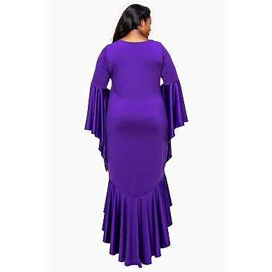 Plus Size Arielle Flowy Mermaid Hem Dress