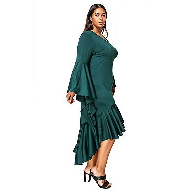 Plus Size Arielle Flowy Mermaid Hem Dress