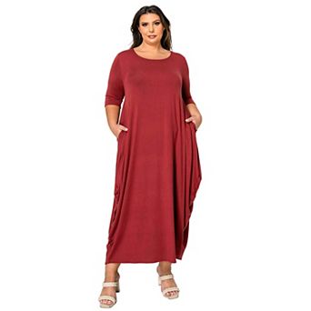 Plus Size Evelyn Bubble Hem Pocket Dress