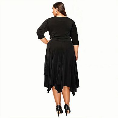 Plus Size Shay Handkerchief Hem Dress