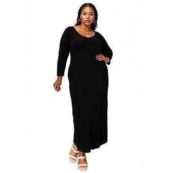 Plus Size Ashe Scoop Neck Maxi