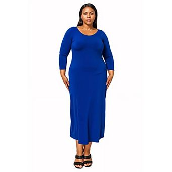 Plus Size Ashe Scoop Neck Maxi