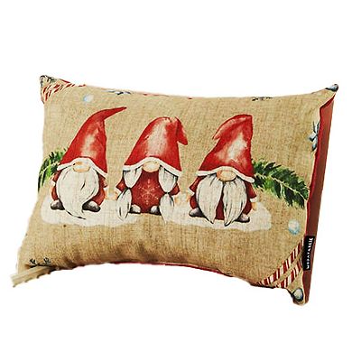 Gnomes Decorative Throw Pillow Cover - Great For Holiday Decorating