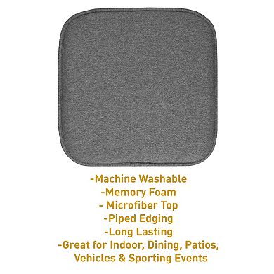 Sweet Home Charlotte Jacquard Cover Memory Foam Chair Cushion 12-Pack