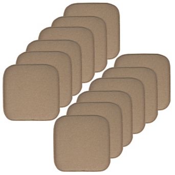 Sweet Home Charlotte Jacquard Cover Memory Foam Chair Cushion 12-Pack