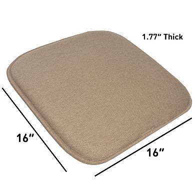 Sweet Home Charlotte Jacquard Cover Memory Foam Chair Cushion 2-Pack