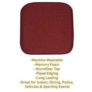 Sweet Home Charlotte Jacquard Cover Memory Foam Chair Cushion 4-Pack