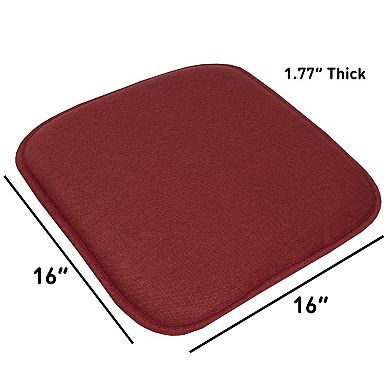 Sweet Home Charlotte Jacquard Cover Memory Foam Chair Cushion 4-Pack