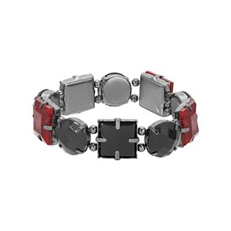 1928 Black Tone Colorblock Stretch Bracelet