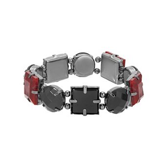 1928 Black Tone Colorblock Stretch Bracelet