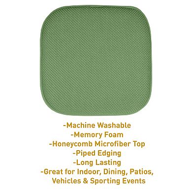 Sweet Home Memory Foam Honeycomb Non-Slip Chair Cushion 12-Pack