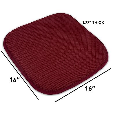 Sweet Home Memory Foam Honeycomb Non-Slip Chair Cushion 2-Pack