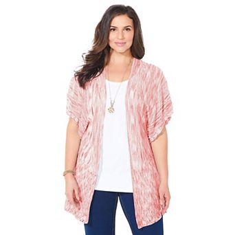 Catherines Women's Plus Size Crochet Cardigan