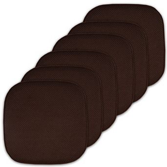 Sweet Home Memory Foam Honeycomb Non-Slip Chair Cushion 6-Pack