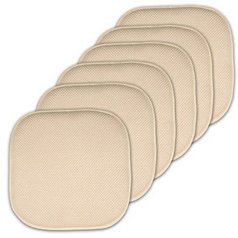 Sweet Home Memory Foam Honeycomb Non-Slip Chair Cushion 6-Pack