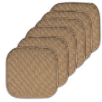 Sweet Home Memory Foam Honeycomb Non-Slip Chair Cushion 6-Pack