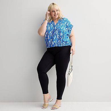 Plus Size Nine West Dolman Surplice Shirt