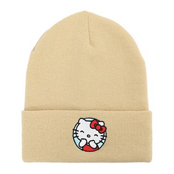 Women's Hello Kitty Embroidered Foldover Cuffed Knit Hat