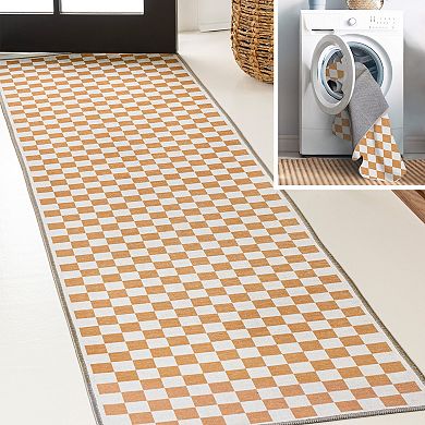 Sloane Classic 2-stripe Border Washable Area Rug