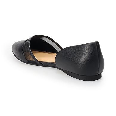 LC Lauren Conrad Renee Women's Mesh Trim Two Piece Flats