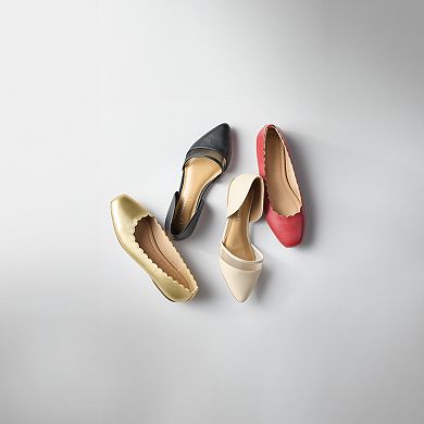 LC Lauren Conrad Renee Women's Mesh Trim Two Piece Flats