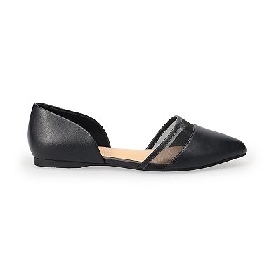 LC Lauren Conrad Renee Women's Mesh Trim Two Piece Flats
