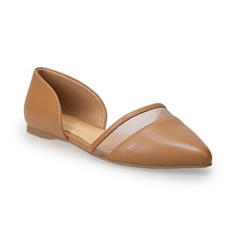 LC Lauren Conrad Renee Women's Mesh Trim Two Piece Flats