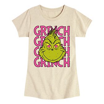 Girls 7-16 Dr. Seuss Grinch Heart Eyes Tee