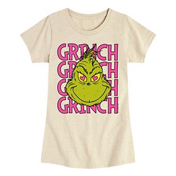 Girls 7-16 Dr. Seuss Grinch Heart Eyes Tee