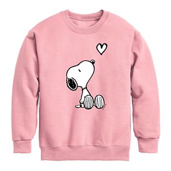 Girls 7-16 Peanuts Snoopy Heart Fleece Sweatshirt
