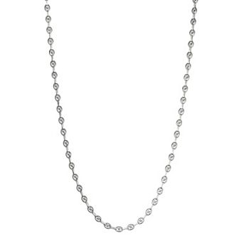 Kristen Kesho Sterling Silver & Stainless Steel Men's Mariner Link Chain Necklace