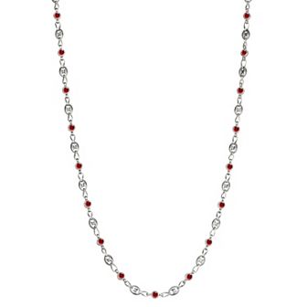 Kristen Kesho Sterling Silver & Stainless Steel Cubic Zirconia 16 in Chain Necklace