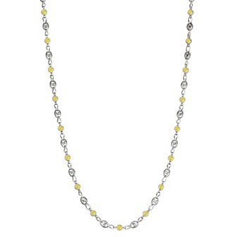 Kristen Kesho Sterling Silver & Stainless Steel Cubic Zirconia 16 in Chain Necklace