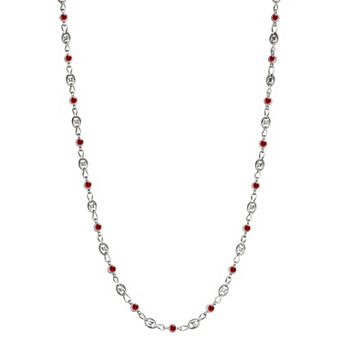 Kristen Kesho Sterling Silver & Stainless Steel Cubic Zirconia 20 in Chain Necklace