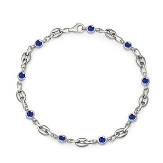 Kristen Kesho Sterling Silver & Stainless Steel Cubic Zirconia Infinity Bracelet