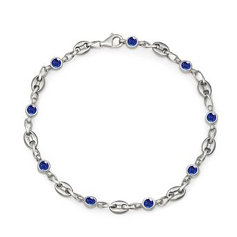 Kristen Kesho Sterling Silver & Stainless Steel Cubic Zirconia Infinity Bracelet
