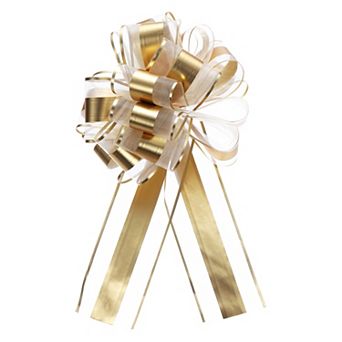 10 pc 11 Inch Extra Large Pull Bow Metallic Gift Wrapping Bows Ribbon for Wedding Baskets